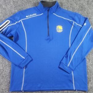 Columbia Golf Omni Wick Golden State Warriors Large Blue Long Sleeve Pullover